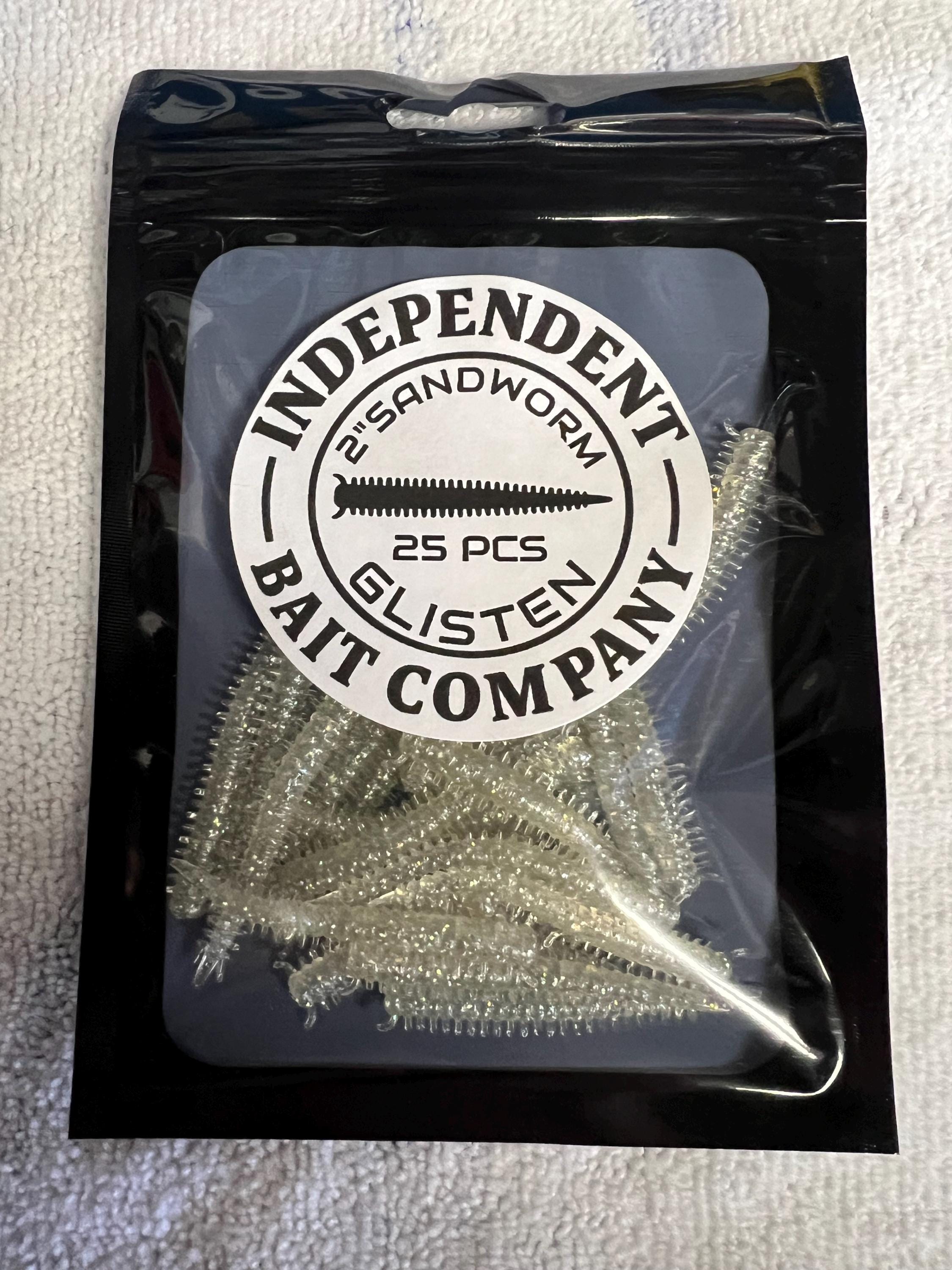 2" Glisten Sandworm Bait - Saltwater Fishing Lure (25/Pack)