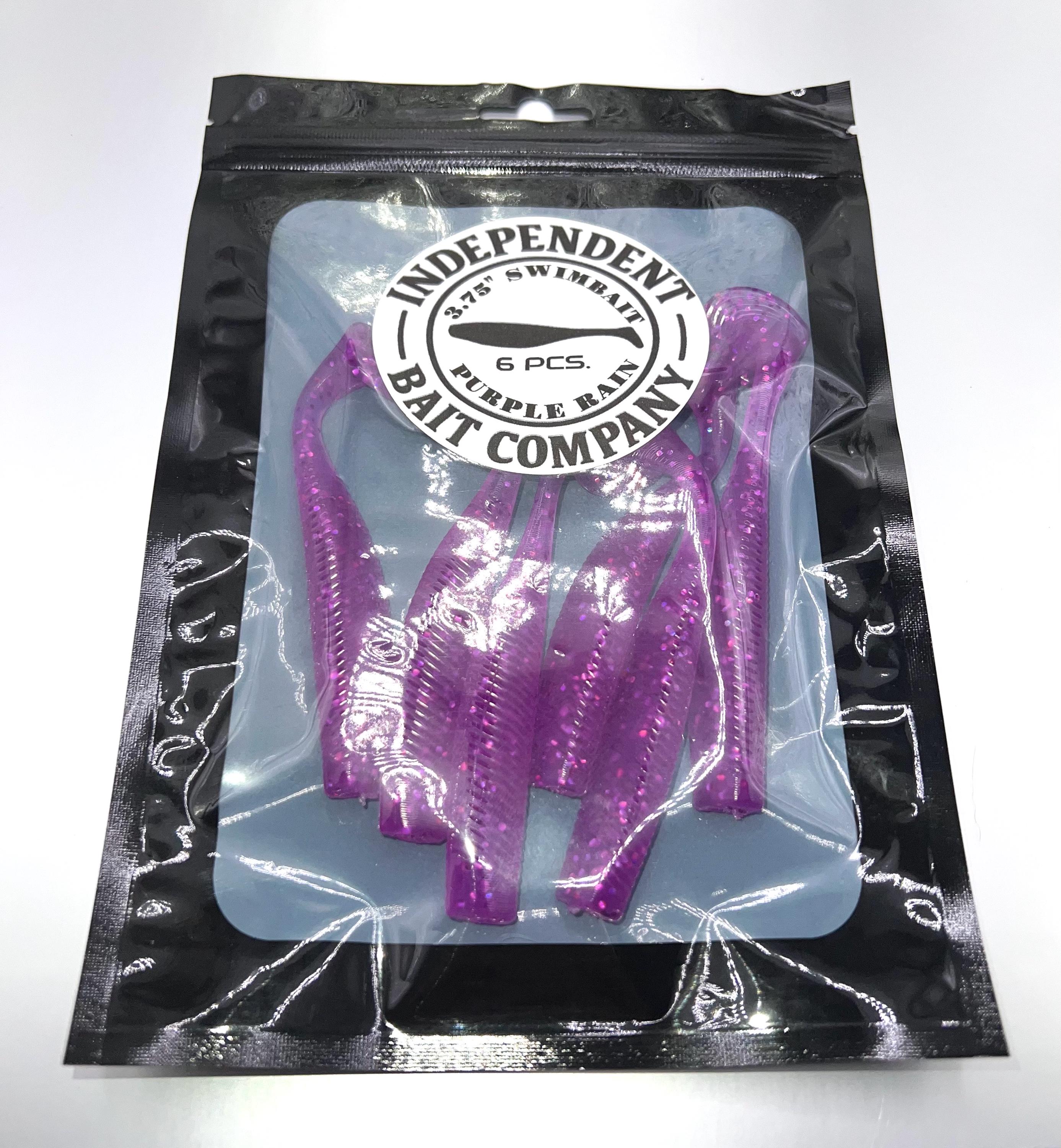 3.75” “Purple Rain” Paddle Tail Swimbait 6/pack