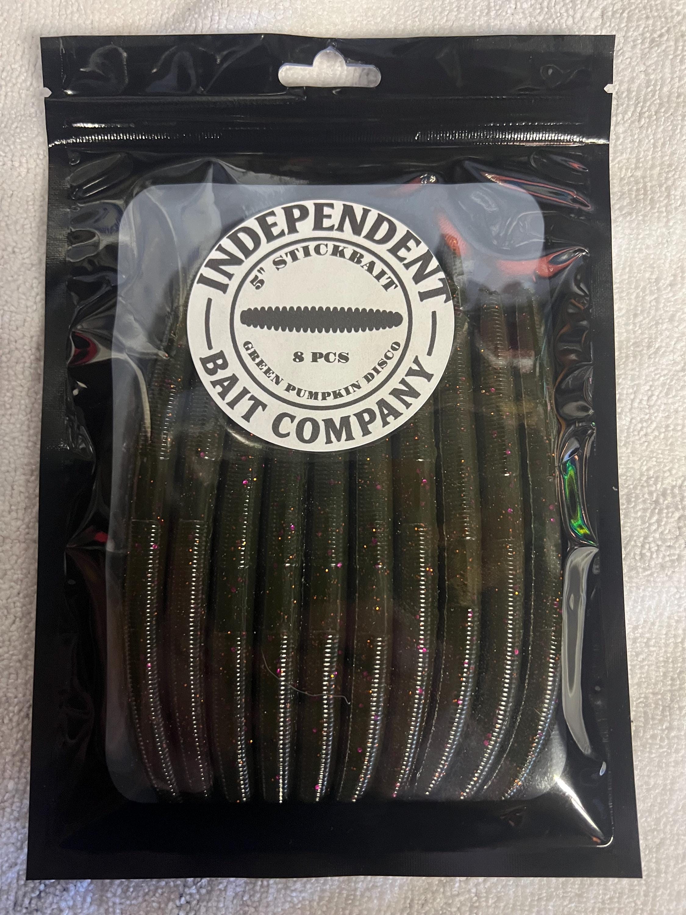 5" Stick Bait Green Pumpkin Disco (8/Pack)