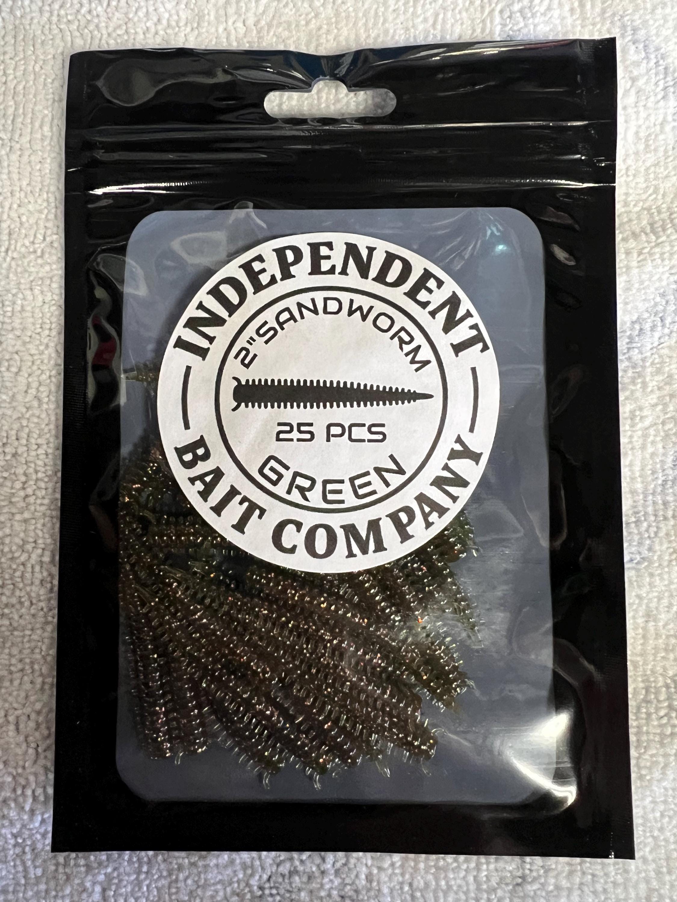 2" Green Sandworm Bait - Saltwater Fishing Lure (25/Pack)