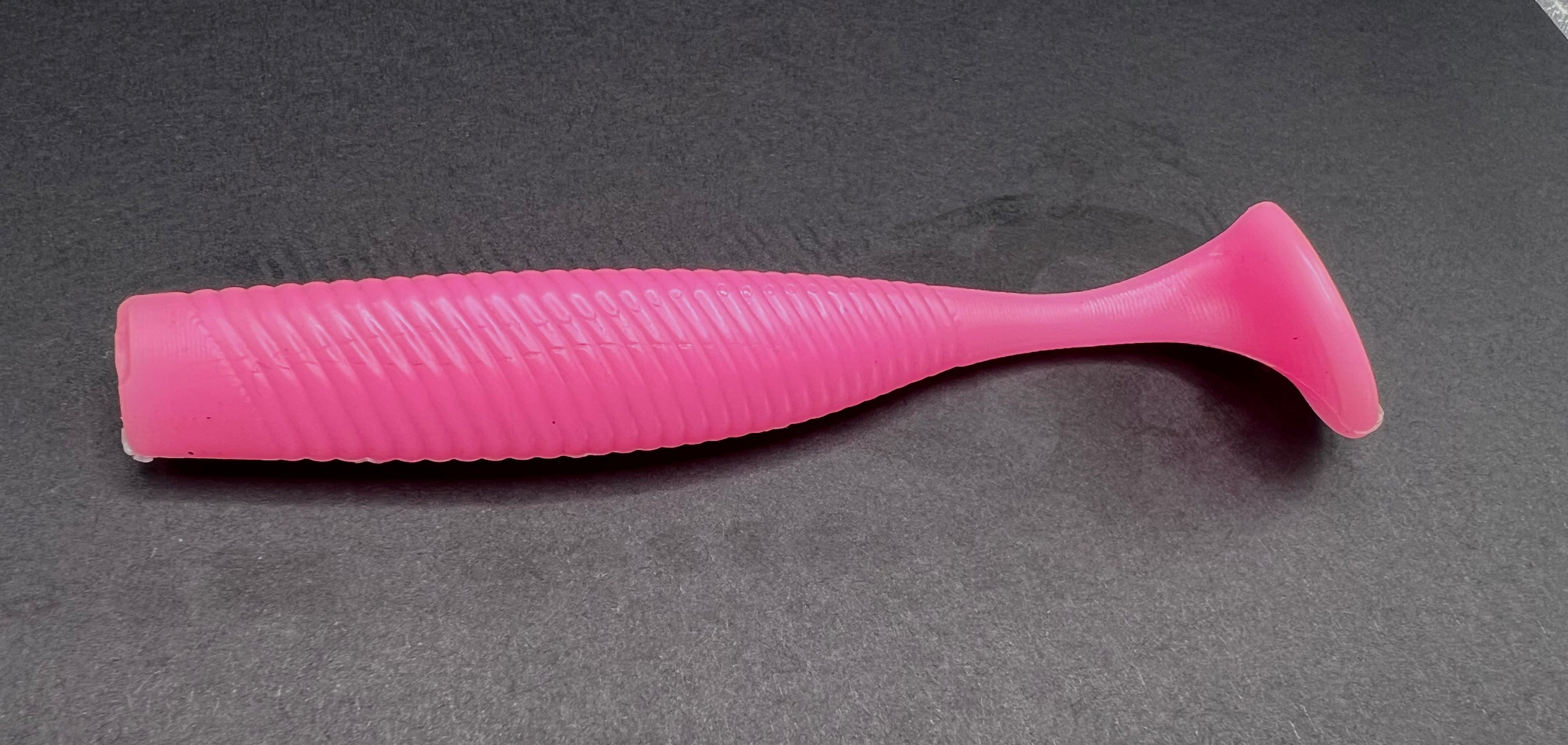 4.75" Soft Bubblegum Paddletail Swimbait - Saltwater & Freshwater Lure (4/Pack)