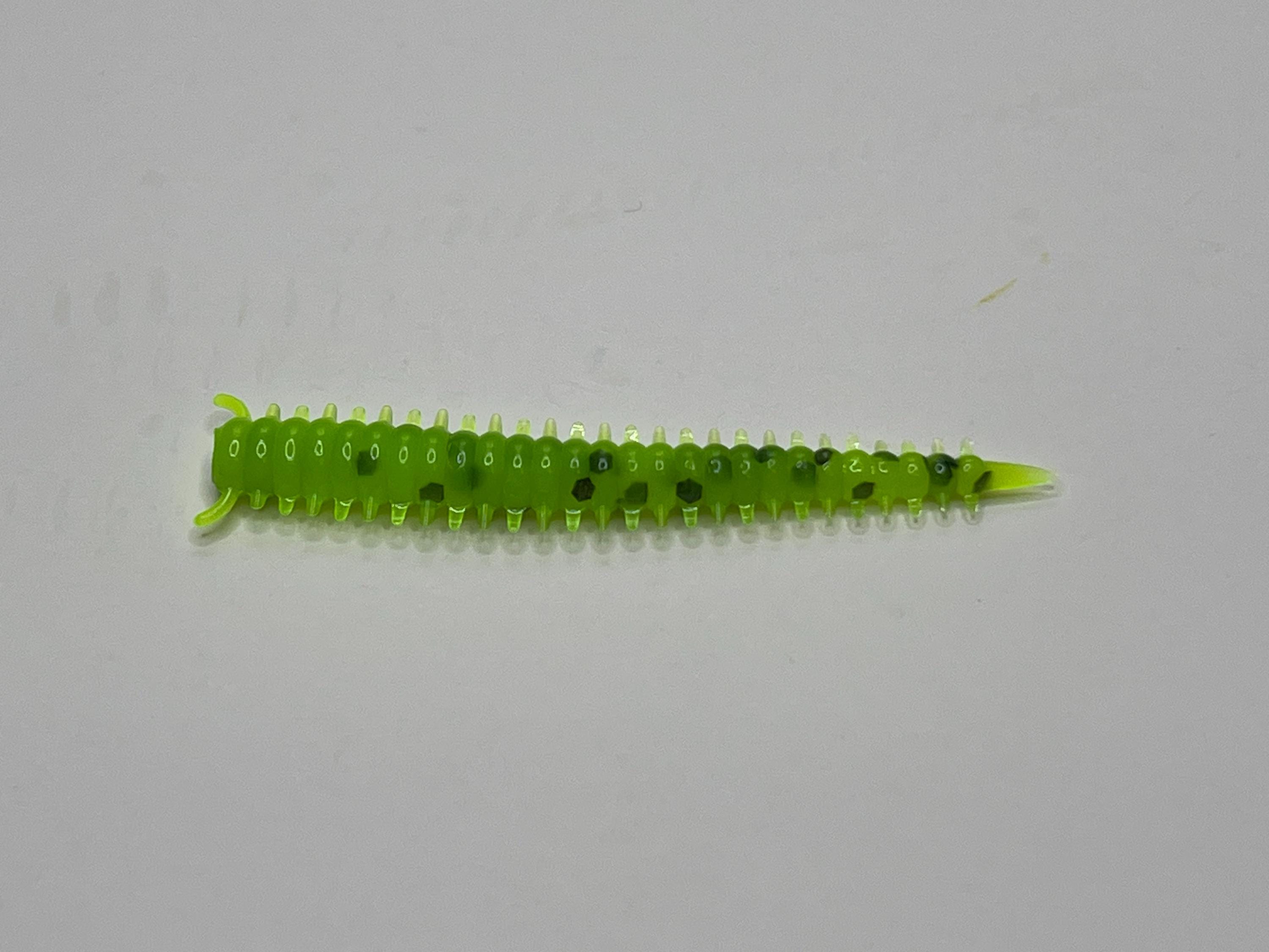 2" Lime Chartreuse Sandworm Bait - Saltwater Fishing Lure (25/Pack)