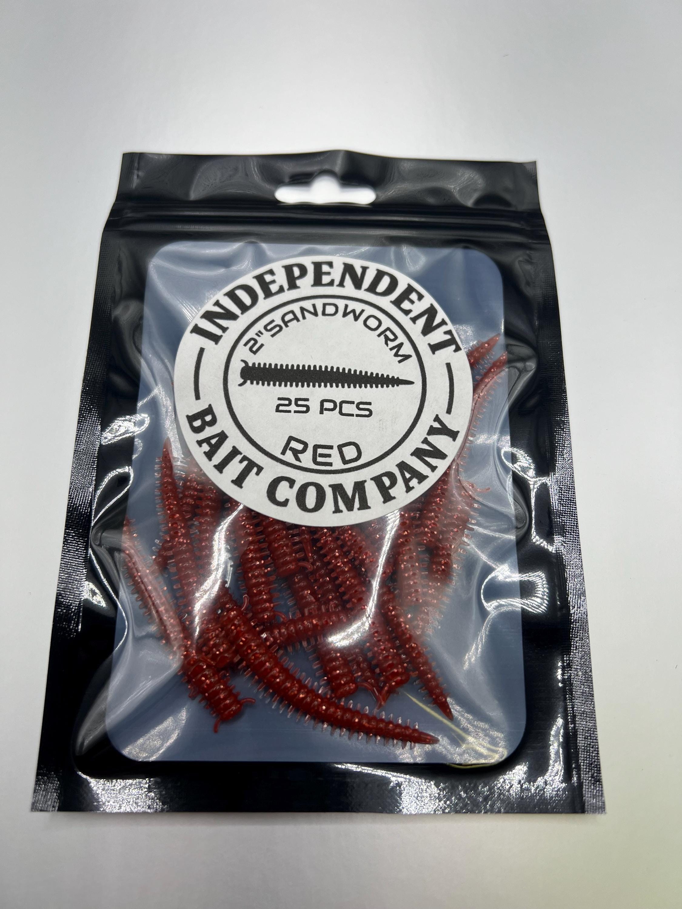 2" Red Sandworm Bait - 25/pack