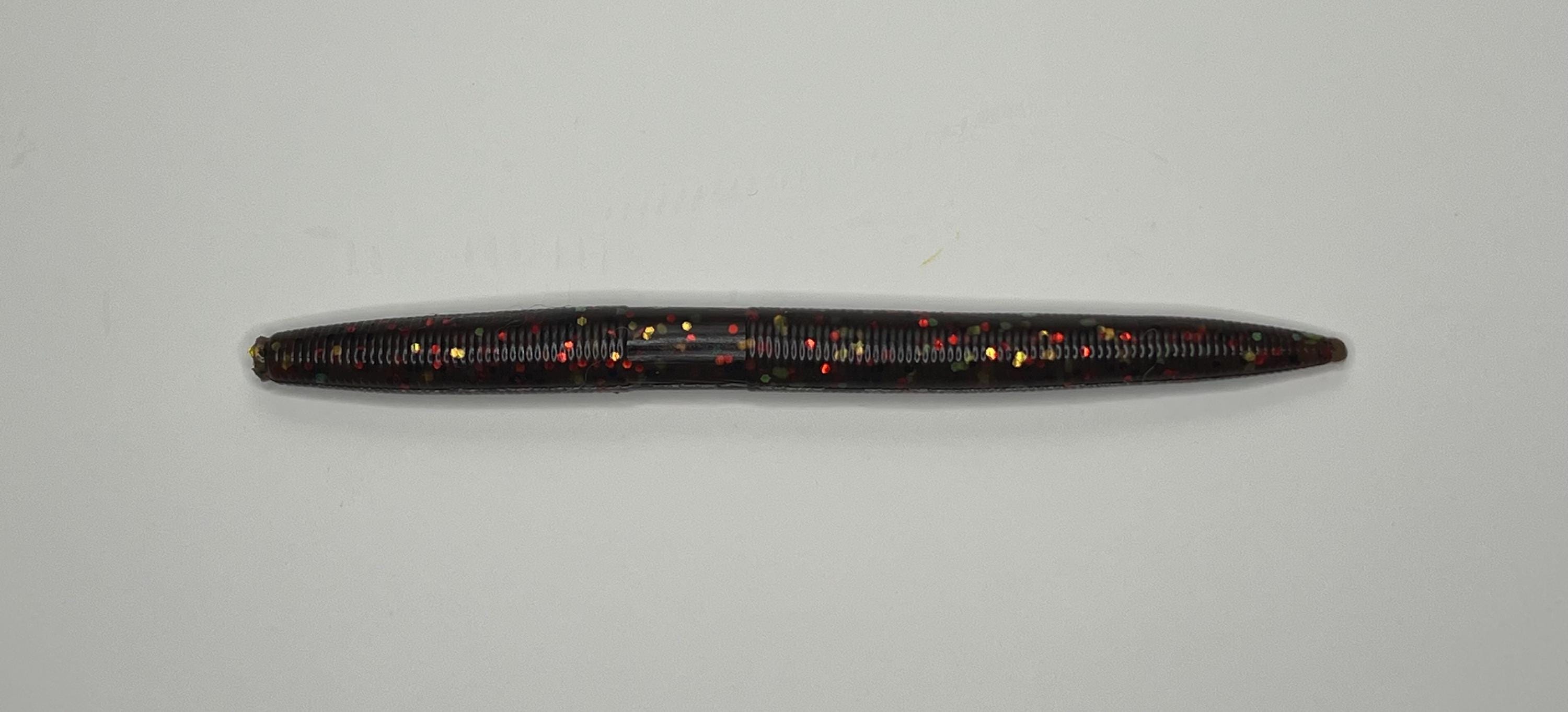 5" Stick Bait Pumpkin Seed Red/Gold Flake (8/Pack)