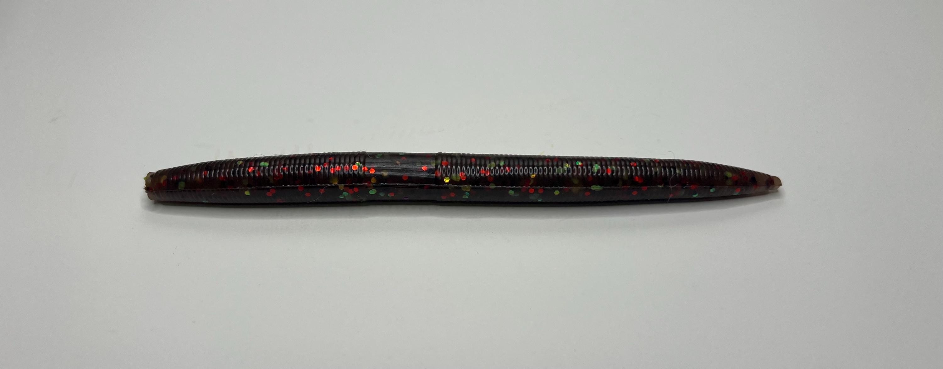 5" Stick Bait Pumpkin Seed Red/Gold Flake (8/Pack)